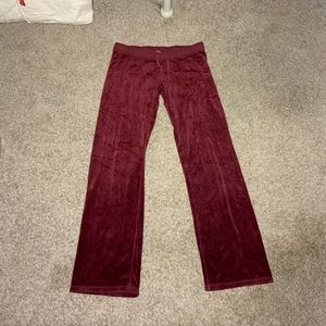 Juicy couture burgundy sweat pants